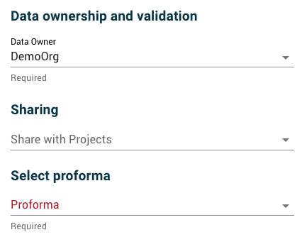 Data ownership screenshot